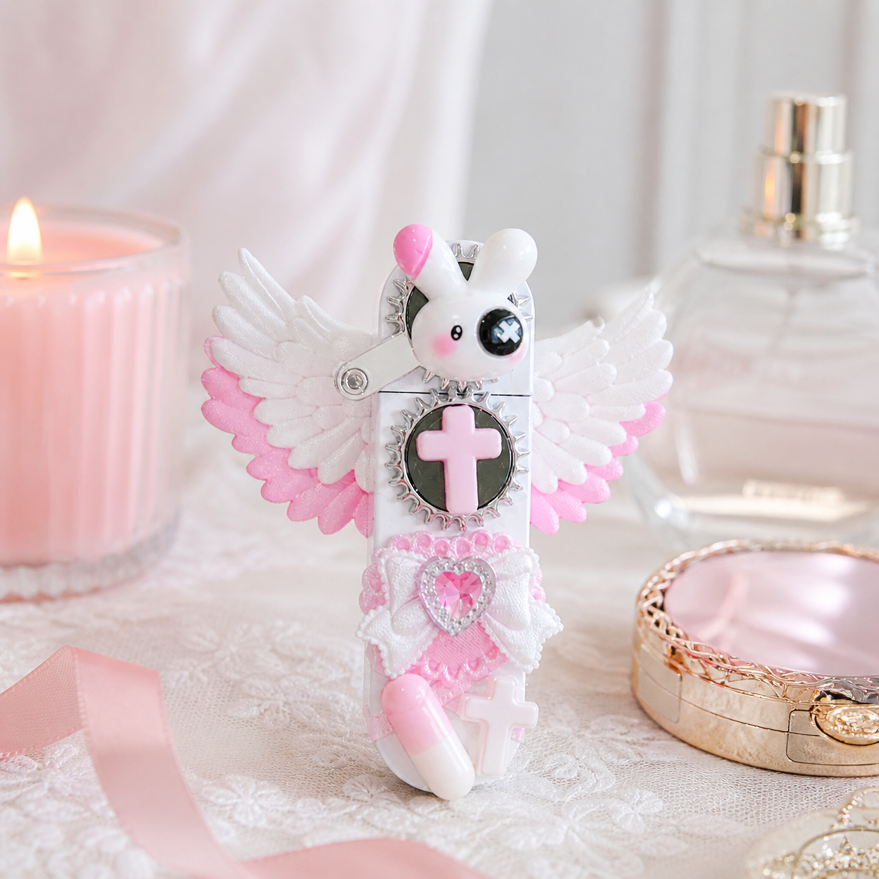 Angel Rabbit Statement Lighter & Case Set aliexpress